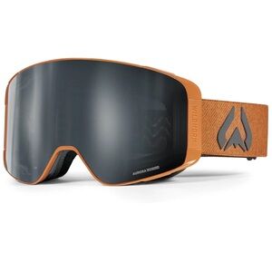 Men's Ski Goggles - Black and Brown